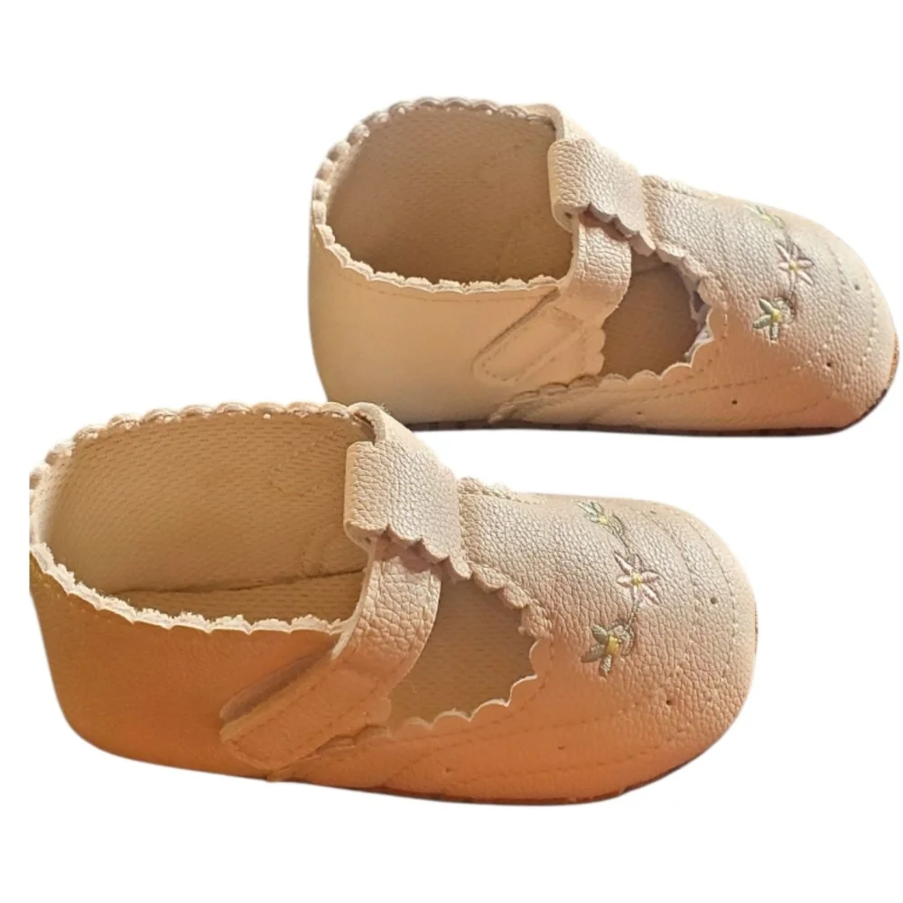Hazel & Bo Azalea Toddler Girl Soft Shoes Peach Size 3